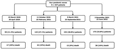 Evolution of in-hospital patient characteristics and predictors of death in the COVID-19 pandemic across four waves: are they moving targets with implications for patient care?